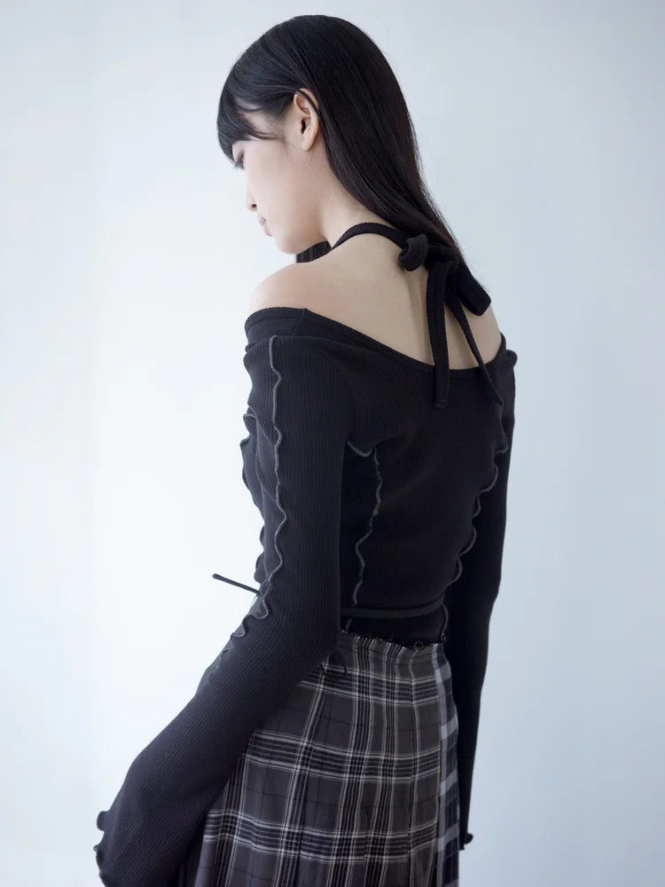 Pina Multiway Rib Top - Black