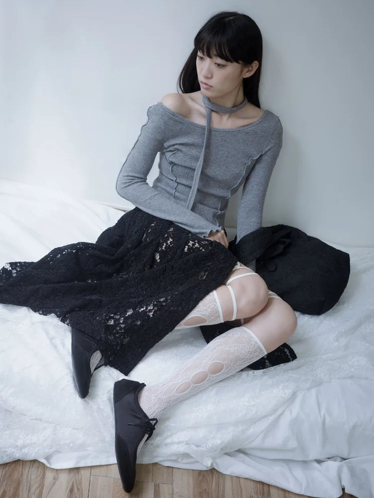 Pina Multiway Rib Top - Grey