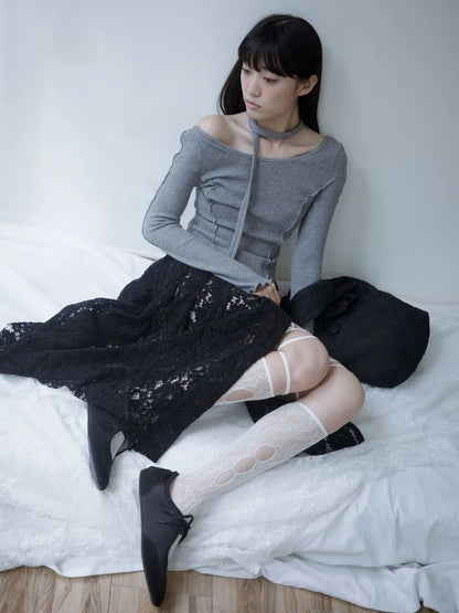 Pina Multiway Rib Top - Grey