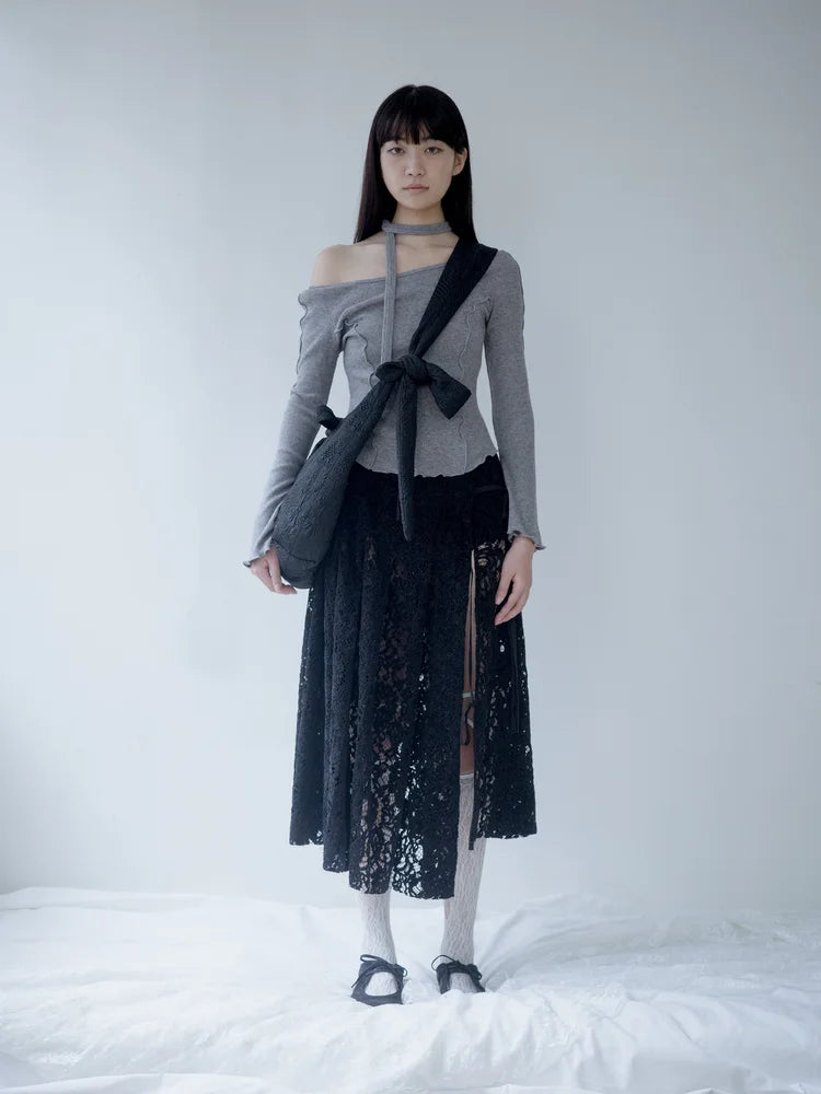 Pina Multiway Rib Top - Grey