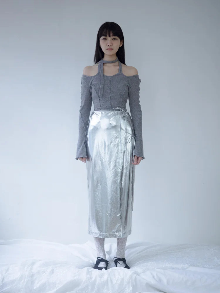 Pina Multiway Rib Top - Grey