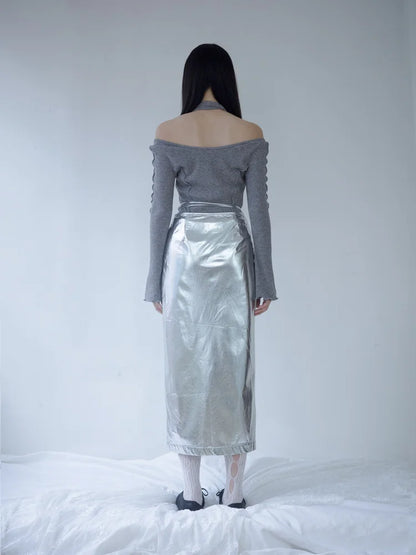 Pina Multiway Rib Top - Grey