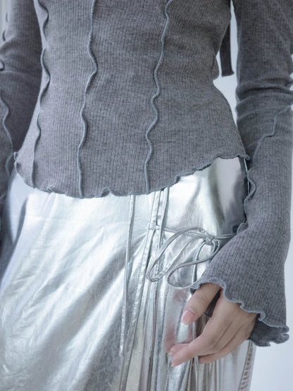 Pina Multiway Rib Top - Grey