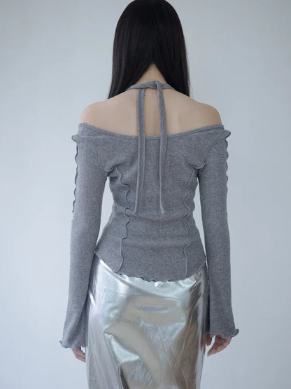 Pina Multiway Rib Top - Grey