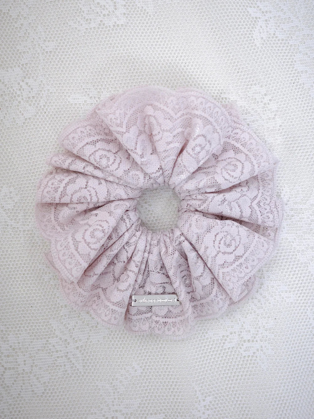 Marie Lace Scrunchies - Pink
