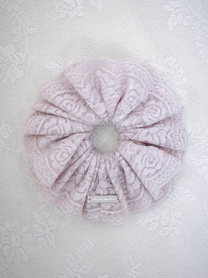 Marie Lace Scrunchies - Pink