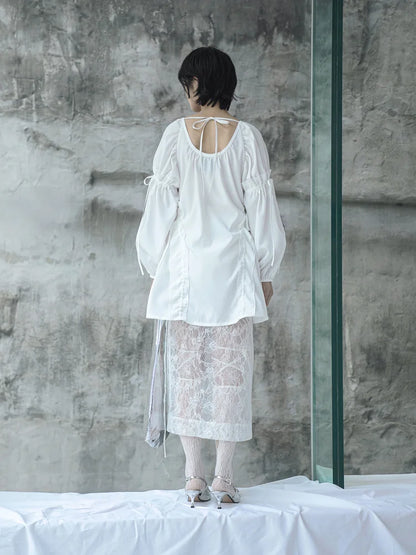 Rosie Puff Sleeve Blouse - White