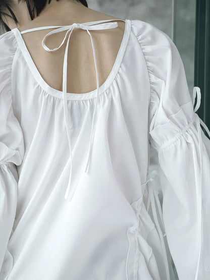 Rosie Puff Sleeve Blouse - White