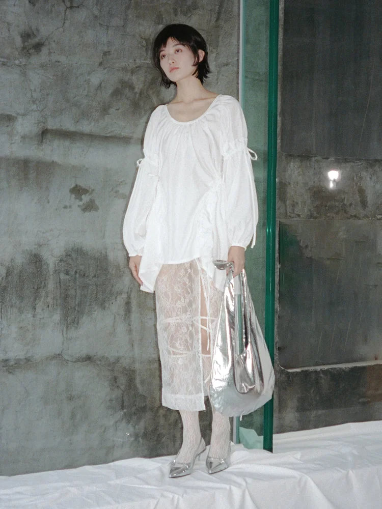 Rosie Puff Sleeve Blouse - White