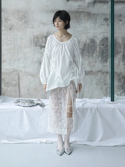 Rosie Puff Sleeve Blouse - White