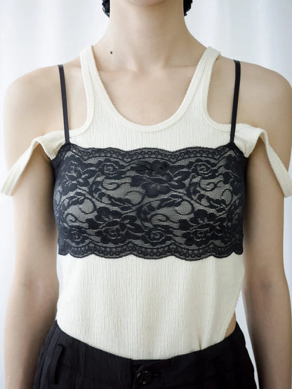Ruby Lace Crop Top - Black
