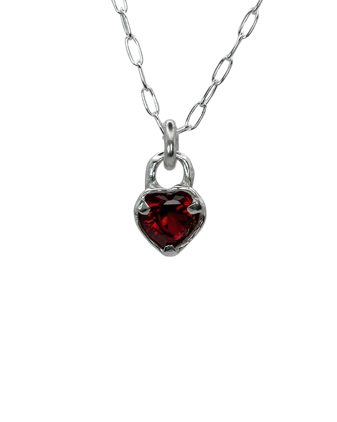 Ruby heart pendant