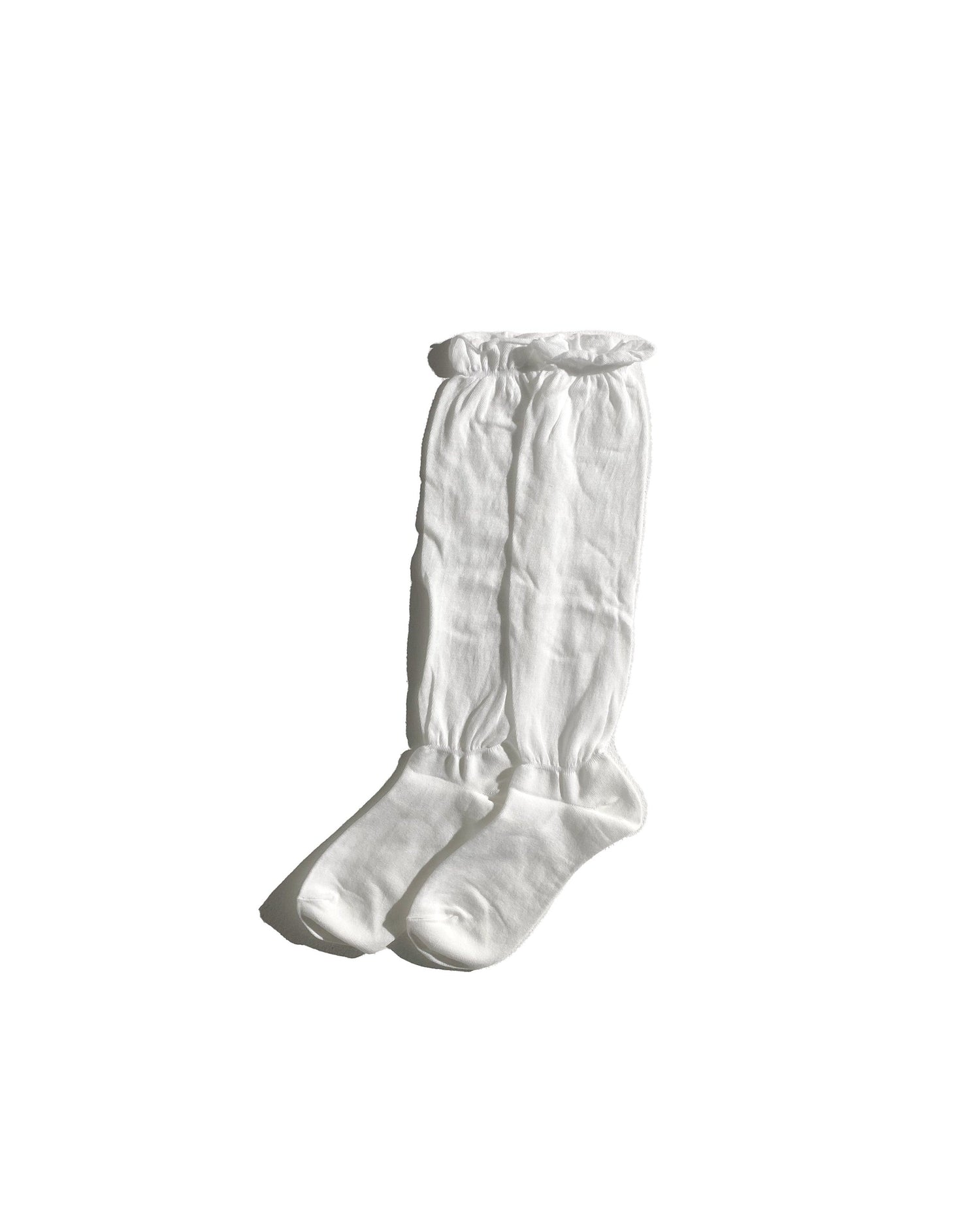 Cotton Sheer Knee Socks White