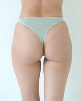 highwaist thong panty in sage green