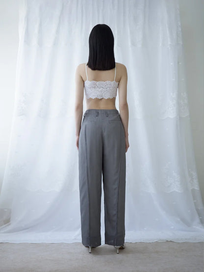 Tia Layered Trousers - Grey Chiffon