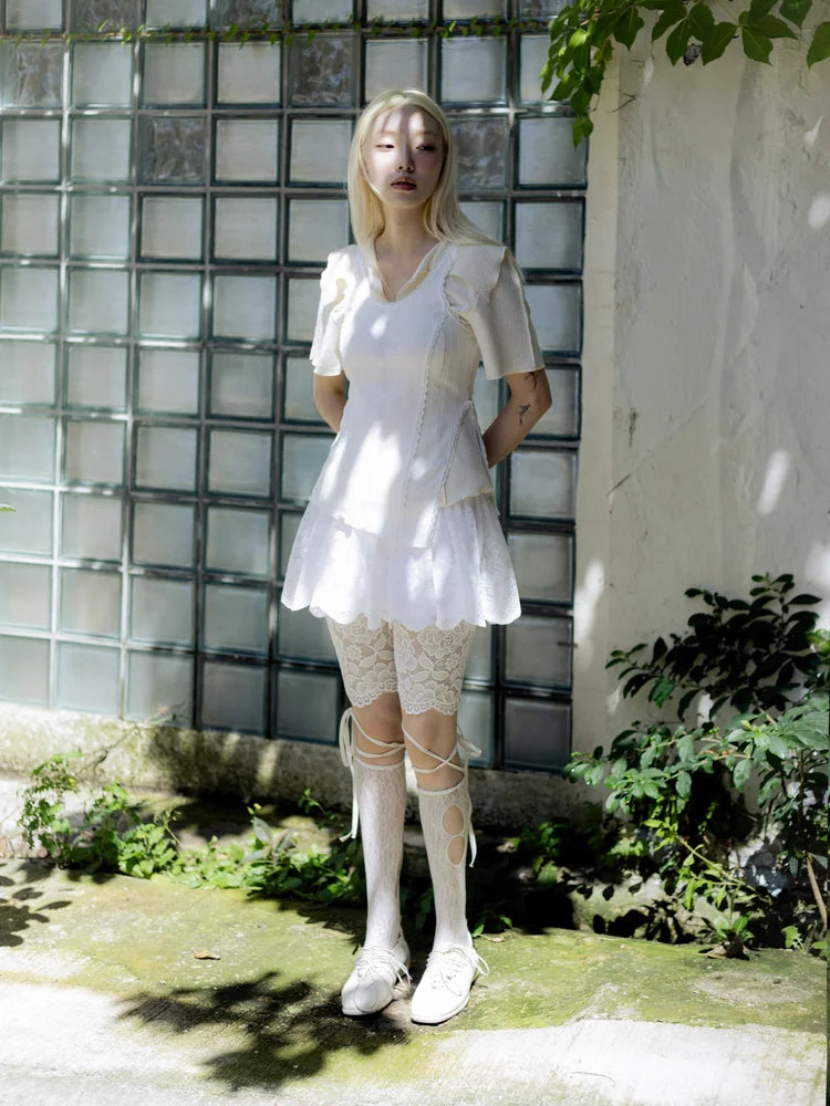 Sophie Lace Trim Tank Top - White