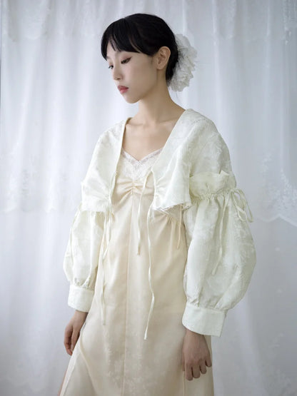 Marie Lace Scrunchies - White